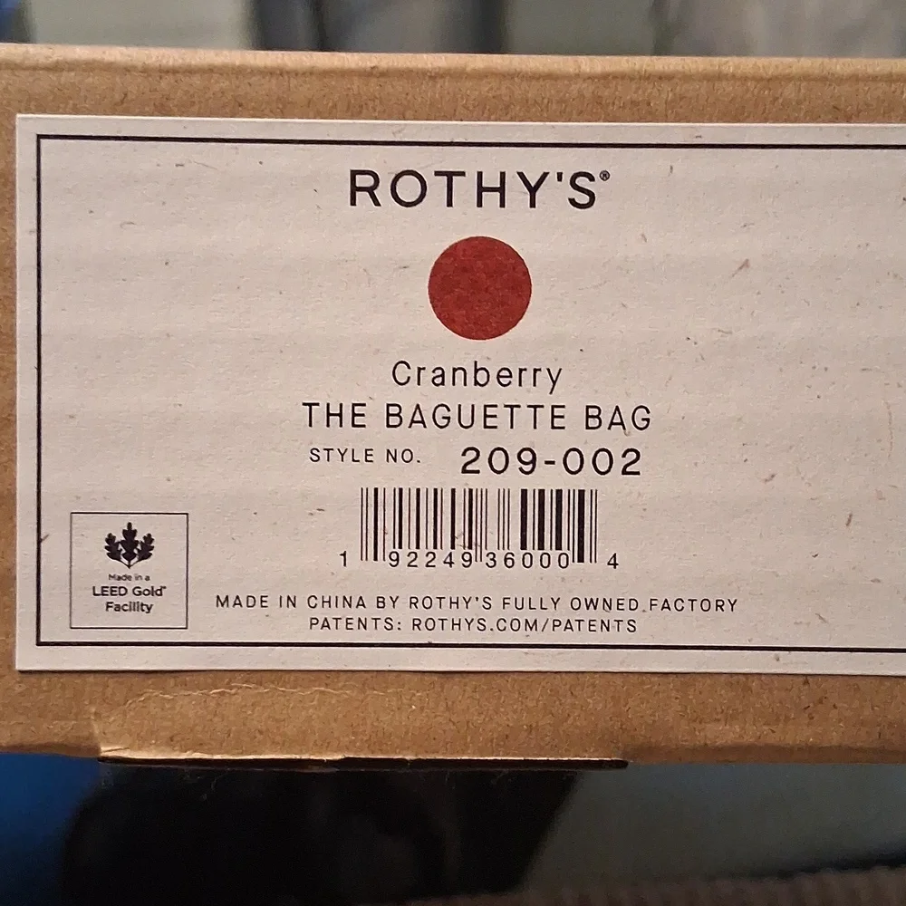 Rothy's Cranberry Baguette Bag - Picture 4 of 4
